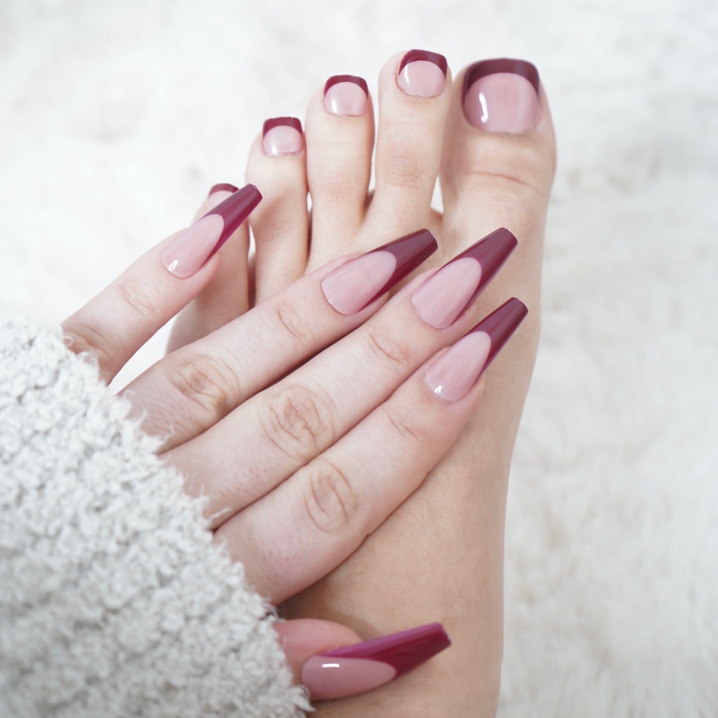 Fine Like Wine Press On Nails & Toes Set